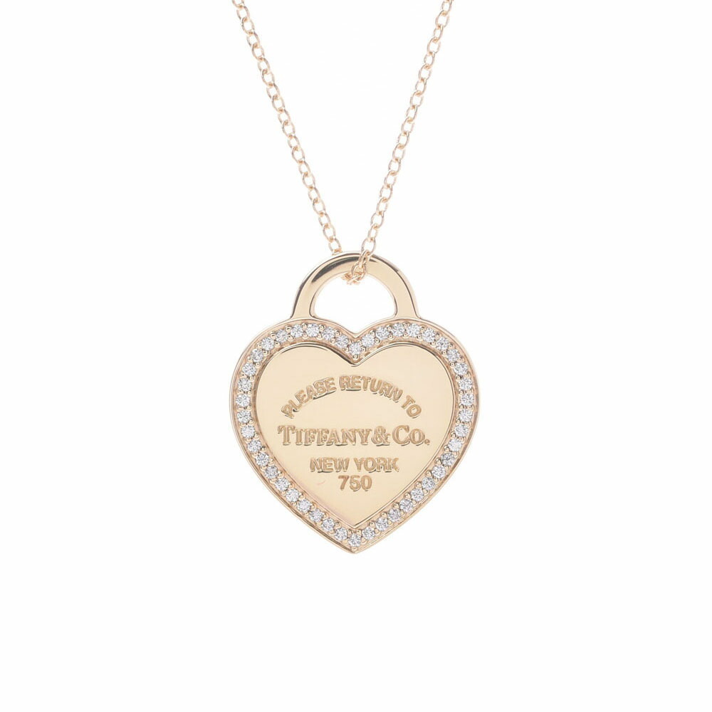 TIFFANY Return to Tiffany Heart Necklace Yellow Gold Diamond